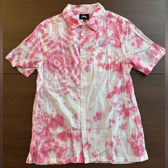 Like New Stussy Tie-Dye Short Sleeve Polo - Picture 1 of 12